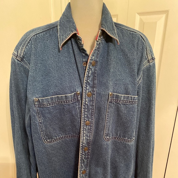 LL Bean Men’s Denim Jacket - size Large Tall - Picture 4 of 8